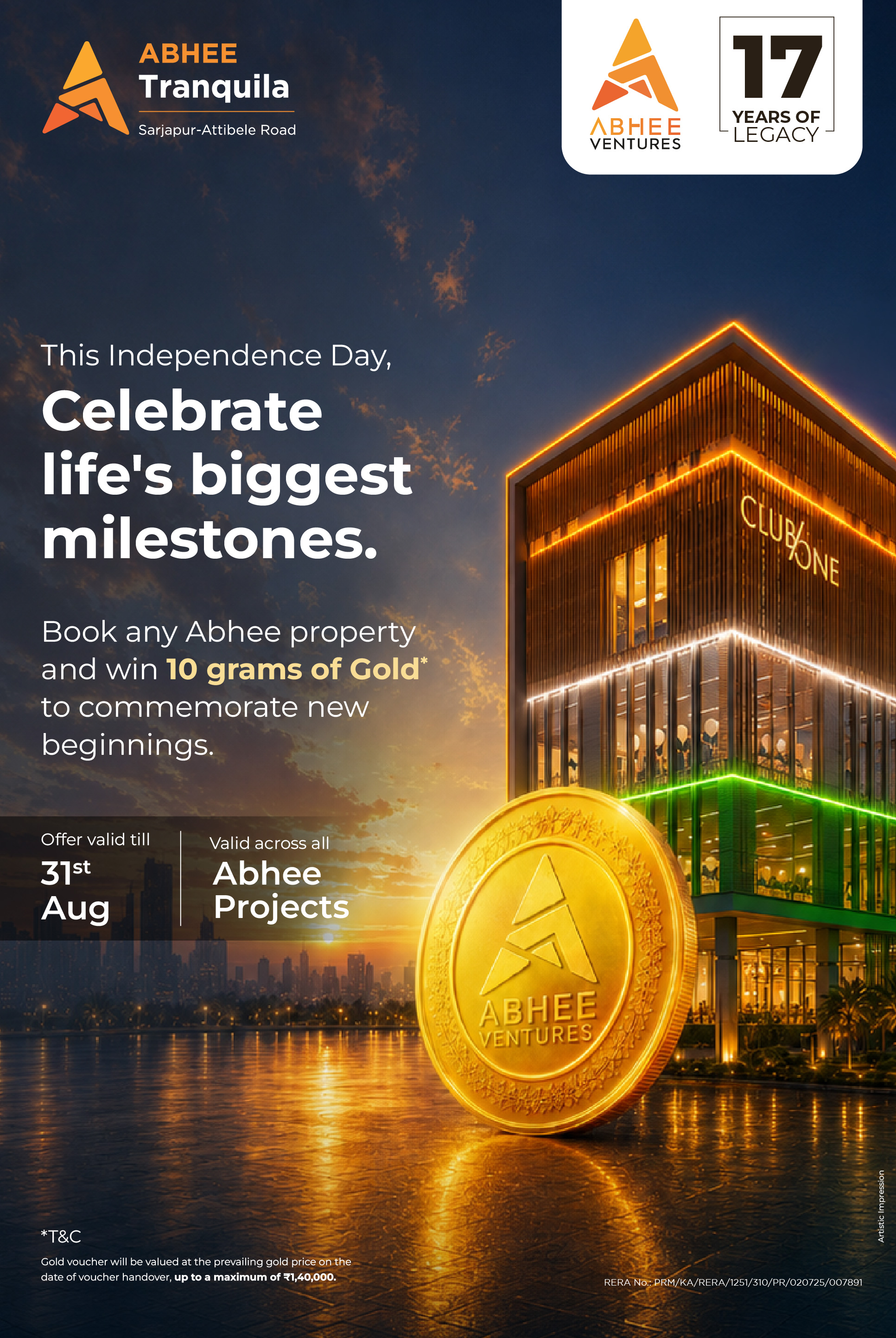 Abhee Ventures Independence Day Offer